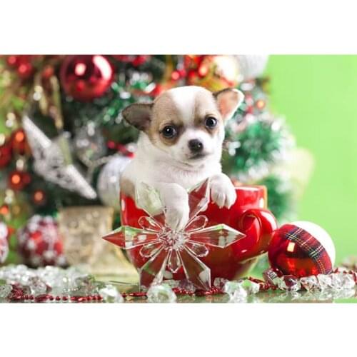 MOONCRESIN Diy Diamond Embroidery Needlework Christmas Dog Pattern Diamond Painting Cross Stitch 5D Rhinestones Home Decoration