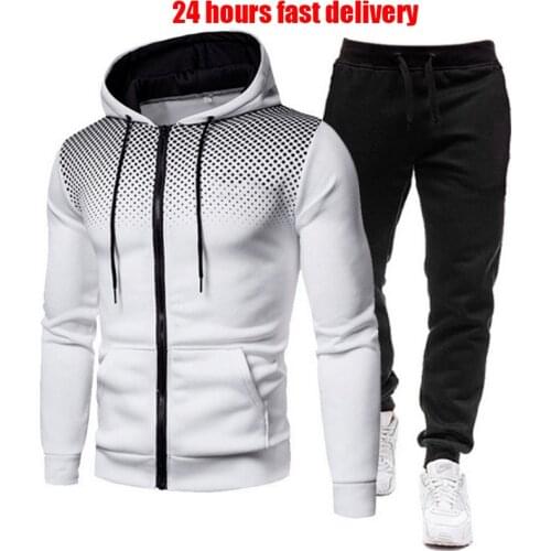 2021 Mens Sets Hoodies+Pants 2 Piece Set Harajuku Run Sport Suits Casual Sweatshirts Tracksuit Brand Jogging Sportswear Male
