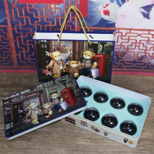 New Fashion Year Christmas Gift Box Baking Cookies Egg Yolk Crisp Snow Maiden Puffs Iron Box 4 6 8 Wedding & Engagement