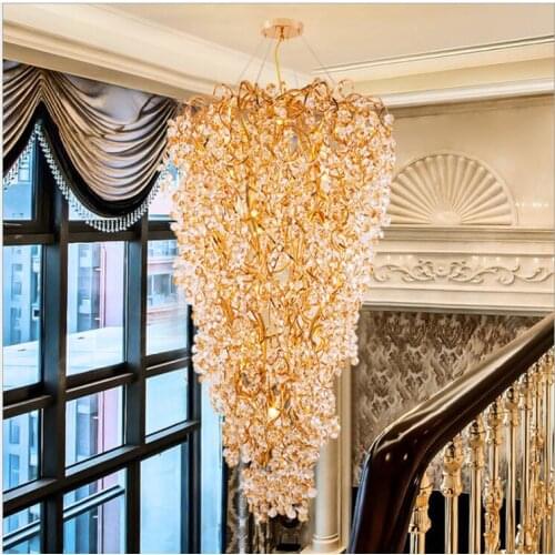 New post-modern light luxury crystal chandelier simple atmosphere living room bedroom restaurant model room villa home lighting