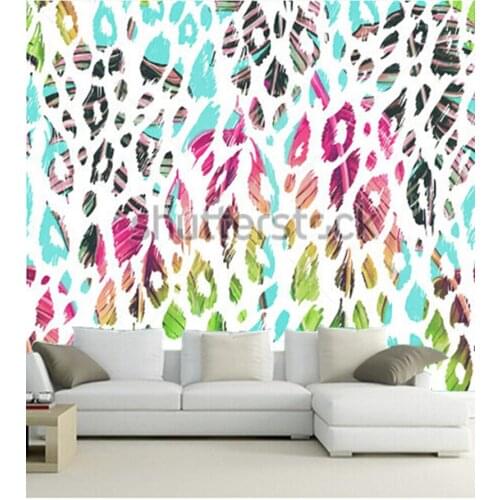 Custom 3D large murals,beautiful fashionable floral jungle pattern background,living room sofa TV wall bedroom wall paper