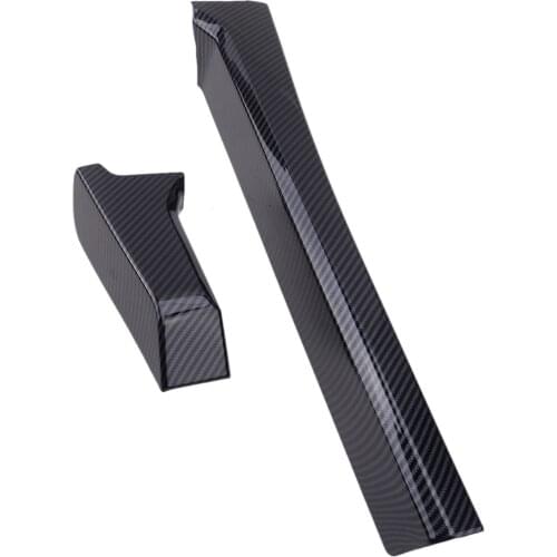 2Pcs Gear Shift Panel Side Cover Trim Decor Frame Car ABS Carbon Fiber Style Fit for Toyota Tundra 2014 2015 2016 2017 2018 2019