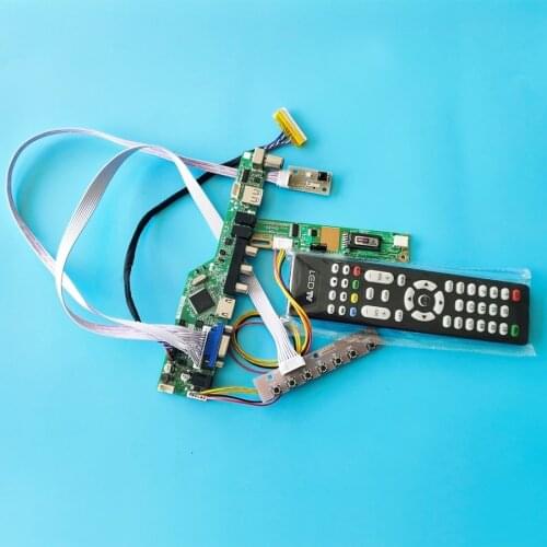 Fit CLAA150XH01/TM150XG/TD141TGCD1/TD141TGCD2 display controller board LVDS 30-Pin 1024*768 1CCFL screen DIY kit VGA+AV+USB