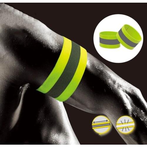 Outdoor Running Reflective Armband Belt Strap Sports Night Running Cycling Riding Jogging Safety Arm Band Running Arm Warmers