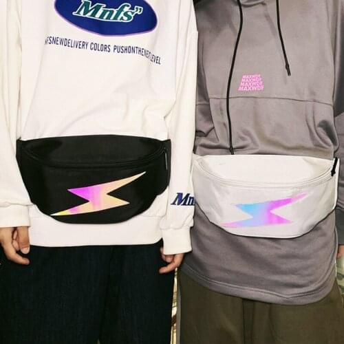 Waist Bag Fashion Women Chest Pack Outdoor Sports Crossbody Bag Casual Travel Male Bum Belt Bag Light Reflective Waist Packs
