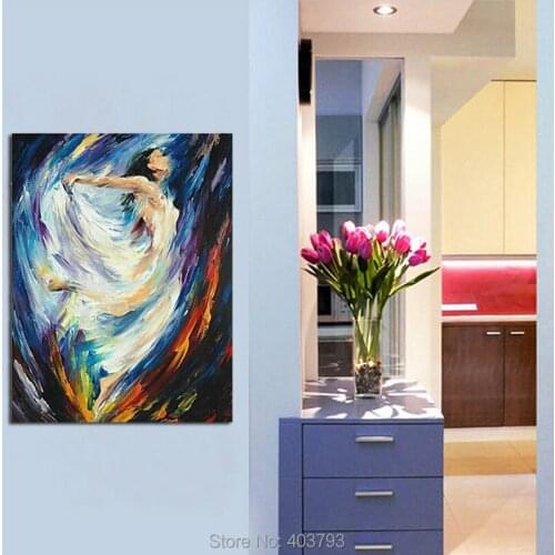 Hand-Painted Oil Painting on Canvas Wall Art Heavy Oils Nude Girls Figure One Panel Home Decor Christmas Gifts