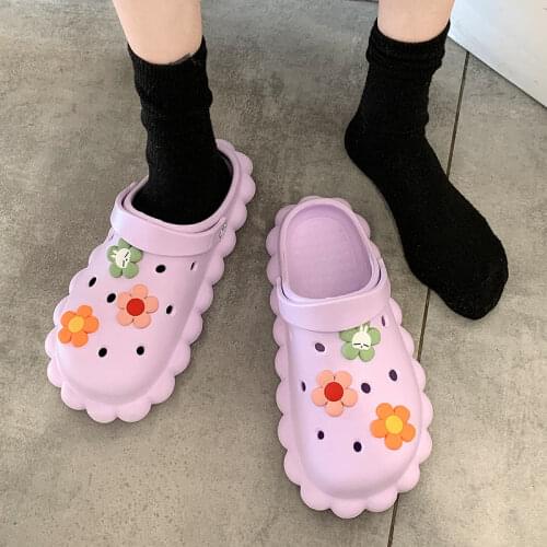 Sandals slippers summer shoes women large size 36-41 flower wide slippers walking shoes women beach slides Slippers women 2021