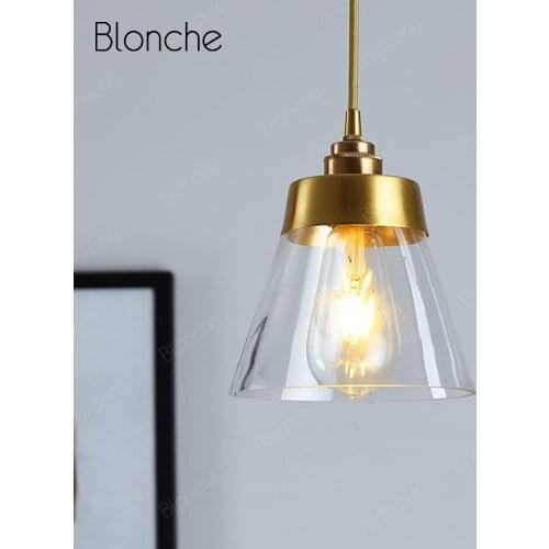 Nordic Pendant Lights Glass Hanging Lamp Gold Modern Deco Light Fixtures for Home Dinning Room Kitchen Bedroom Restaurant Lamp