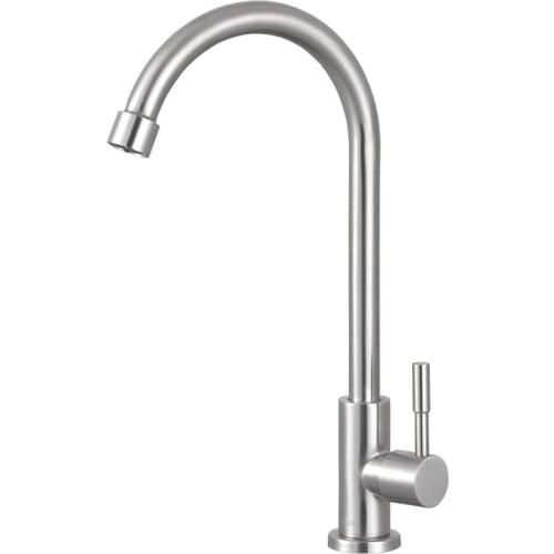 304 Stainless Steel Faucet, Kitchen Single Cold Vertical Faucet, Stainless Steel Vegetable Basin Faucet