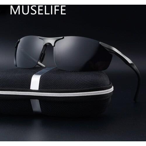 MUSELIFE Polarized Sunglasses Mens/Women Driving Mirror Sun Glasses Metal Frame Goggles UV400 Anti-Glare Sunglasses Wholesale