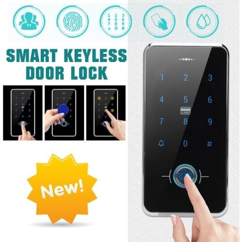 DC 12V Smart Keyless Door Lock Security Electronic Password Keypad Card Fingerprint Door Lock Electric Lock Fingerprint Lock