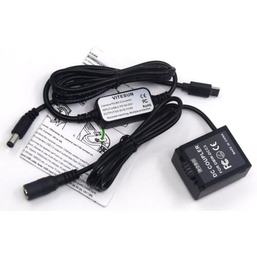 USB-C PD Charger Cable AC8 Adapter+DMW-BLB13 DCC3 Dummy Batter for Panasonic G1 GH1 GF1 G2 G10