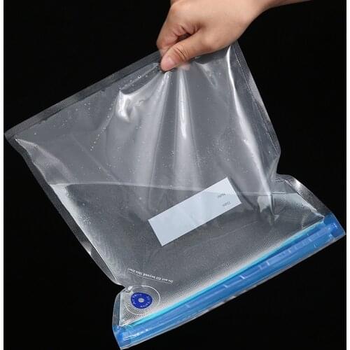 Vacuum Bag Food Air Vacuum Compressed Bag Organizer With Transparent Sealed Storage Bags Reusable Freezer Bags Kitchen Storage