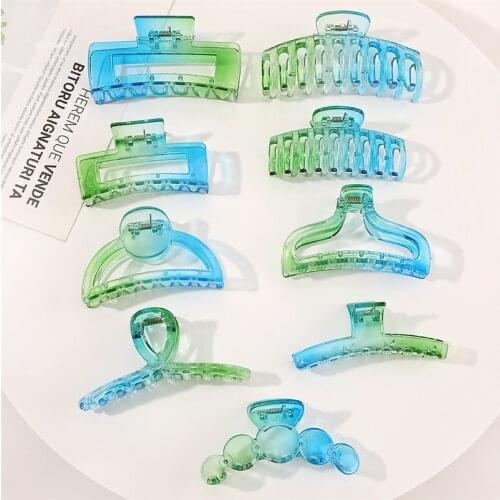 Vintage Hair Clips for Women Claw Clip Elegance Colorful Gradient Color Crab for Hair Girls Hair Barrettes Hair Accessories New