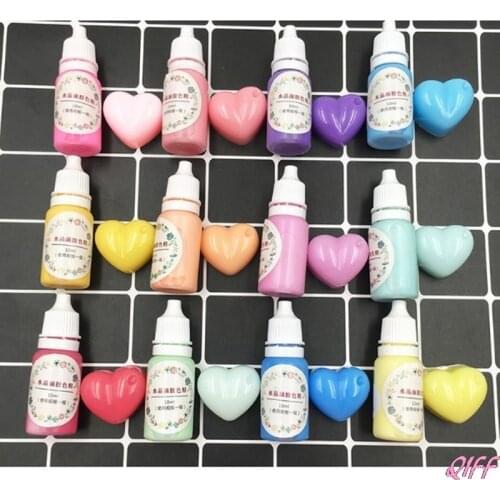 12 Bottles Liquid Macaron Candy Color Resin Pigment Dye Resin Epoxy Jewelry DIY