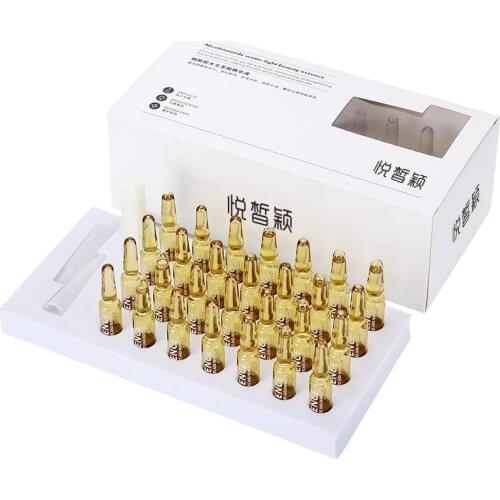 28Pcs Vitamin C Serum Peptide Face Serum Whitening Shrink Pores Brighten Skin Tone Liquid Female Serum Facial Anti Aging