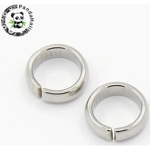 6mm 7mm 500pcs 304 Stainless Steel Jump Rings for Jewelry Making DIY Findings hot, Closed but Unsoldered, Stainless Steel Color