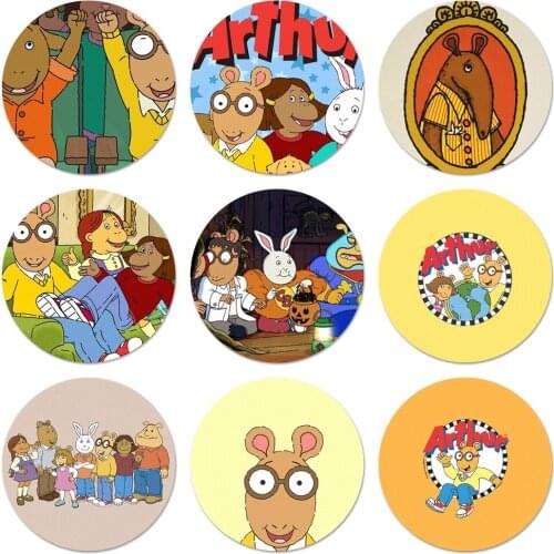 58mm Arthur Read Icons Pins Badge Decoration Brooches Metal Badges For Backpack Decoration
