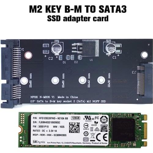 1pc New Sata To M.2 Ngff Adapter Card M2 To Sata Adapter 2.5" Raiser M2 Ssd For 2230-2280 Sata3 Card Converter B U8w3