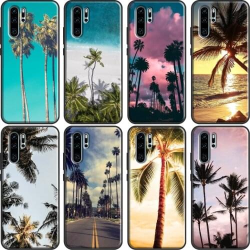 Palm Tree For Huawei P30 Pro P40 P20 Lite Mate 20 Lite TPU Case For Huawei P Smart 2019 2021 Coque