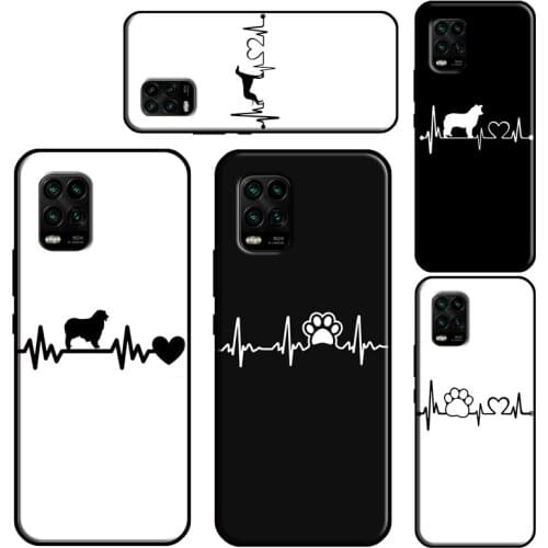 Love dogs heartbeat Phone Case For Xiaomi Mi 10T Pro 9 10 11 Lite Ultra A3 POCO F3 F1 F2 M3 Pro X3 Soft Cover