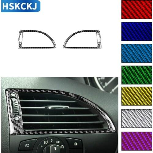 For BMW 6Series E63 E64 2004-2010 Multiple Colors Carbon Fiber Sticker Both Side Air Vent Outlet Frame Trim Interior Accessories