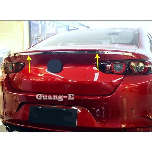 For Mazda 3 Mazda3 Axela M3 2019 2020 2021 Car Sticker Styling Rear License Plate Door Trunk Tailgate Plate Trim Lamp Parts