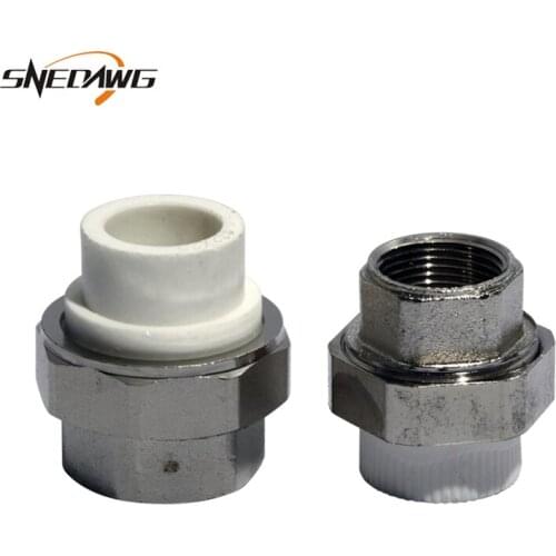 Water PPR Pipe Fitting 20/25/32/40/50mm Water Supply Pipe Joint 1/2'' 3/4'' 1'' Union Connector Pipe Accessory Fitting Joint