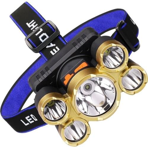 Head-mounted miners lamp led emergency night fishing fishing headlight, strong long-shot, large-caliber rechargeable headlight