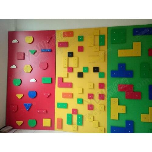 Customized made kids indoor climbing wall rocking playground physical training