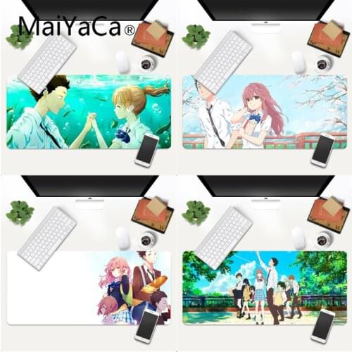 MaiYaCa Hot Sales A Silent Voice mouse pad gamer play mats Gaming Mouse Pad Large Deak Mat 600x300mm for overwatch/cs go