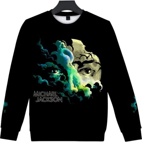 Michael Jackson 3D Round Neck Sweatshirt Men/Women Casual Harajuku O-neck Clothes Hip Hop Streetwear Pullover Boy/girl Clothing