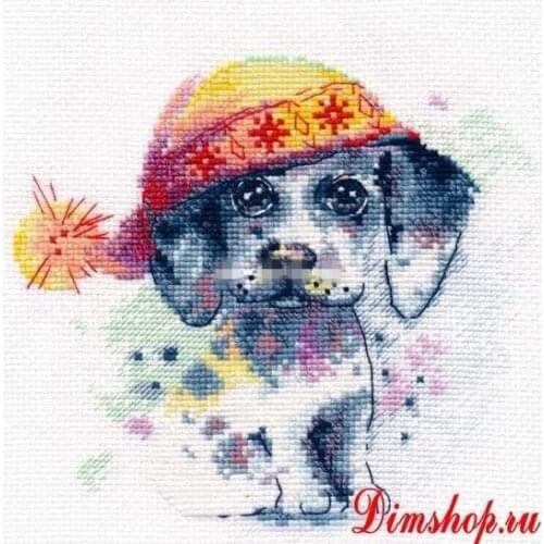 -oven 1023 cute puppy 26-26 cross stitch kit aida fabric 18ct 14ct canvas cotton thread embroidery kits DIY craft set