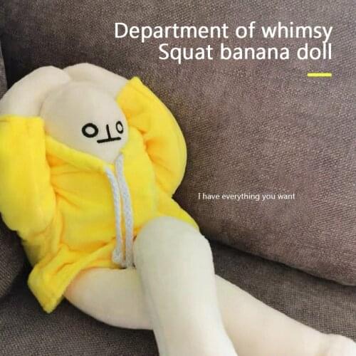 18/65cm Kawaii Doll Creativity Yellow Banana Man Plush Toy Anime Appease Dolls For Children Birthday Gifts