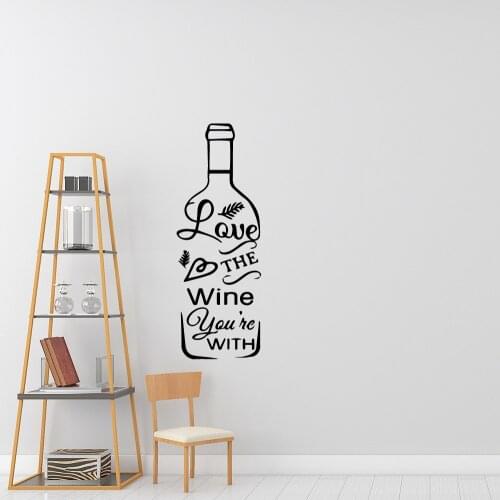 Cartoon Love the wine Home Decoration Accessories For Kids Room Living Room Home Decor Decal Creative Stickers