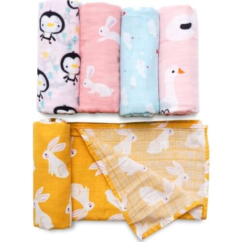 Muslinlife New Design Rabbit Blanket Baby Bamboo Cotton Newborn Photography Blanket Children Sleeping Blanket