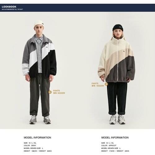 Autumn and winter new style men coat restore ancient ways contrast color splicing lamb down stand collar thickened mans coat