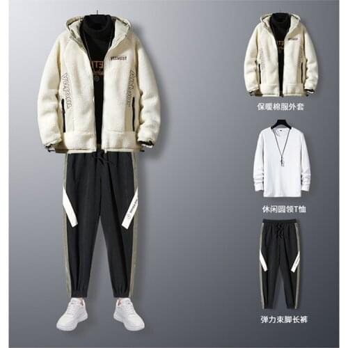 New mens suit fashion personality thick casual wear suit men winter warm hooded plus cotton thick coat