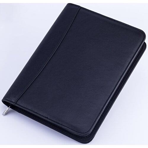 A5 File Folder Document with Calculator Zipper Fichario Binder Padfolio Notebook Briefcase Executive Spiral Travel Note Book Bag