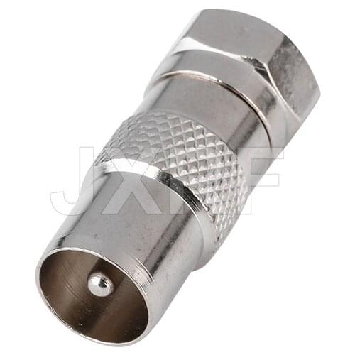 1PCS IEC TV Male to F Male Adapter for DVB-T Antenna Connector