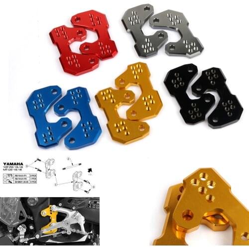 Motorcycle CNC pedal accessories motorcycle aluminum alloy rear base foot nail For YAMAHA YZF-R3 2015 2016 MT 03 MT03 R25
