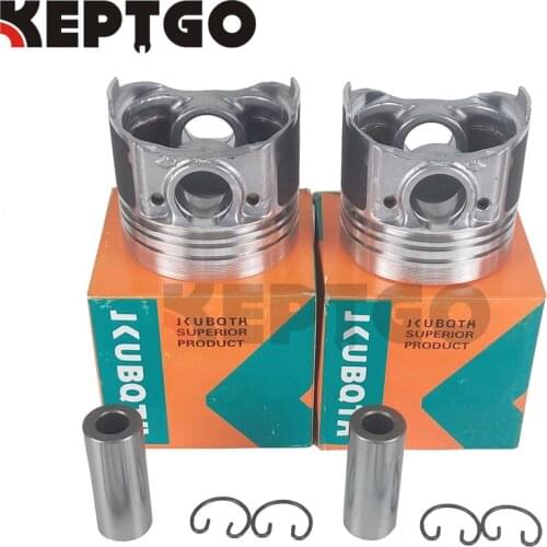 New Piston 2 Set with Pin & Clip STD 67mm for Kubota Z482 16851-21114
