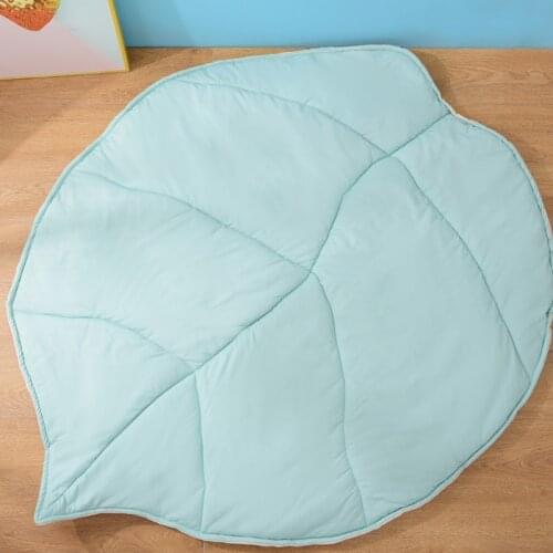 Premium 2021 Newborn Baby Soft Cotton Crawling Carpet Blanket Leaves Shape Crawling Play Mat Rug Kid Children Room Decoration