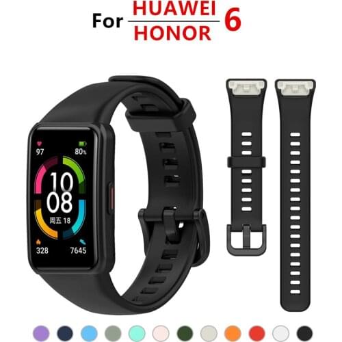 Smart Watch Strap For Honor Band 6 Silicone Strap Wrist Band For Huawei Band 6 Replacement Wristwatch Strap Watch Accessories