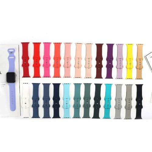 Figure 8 buckle silicone sports strap suitable for Apple Watch 38 40 42 44 mm strap accessory replacement iWatch series 4 5 6