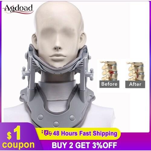 Neck Brace Heating Cervical Traction Cervical Stretching Device Neck Stretcher Support Relief Pain Medical Correction Collar