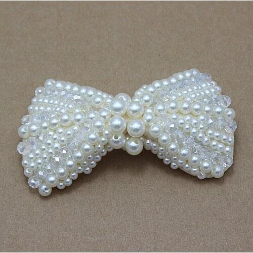 Girl pearls bows DIY Big Bow shoes Hair Accessories Making Cell Phone Deco wedding Bridesmaid Bridal Jewellery 200pcs/lot