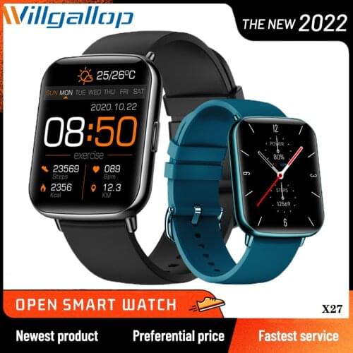Willgallop X27 Smart Watch1.69'' Stylish Screen Men Women Fitness Tracker DIY dial IP68 Waterproof Sport Band for ios android