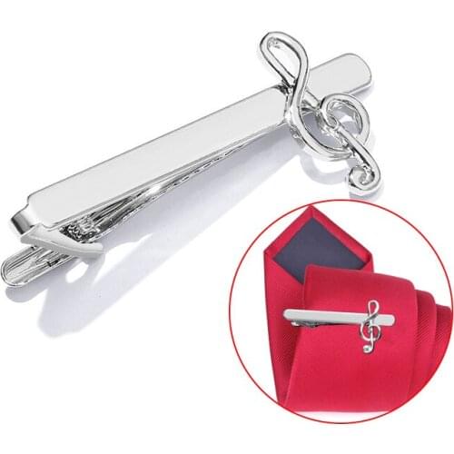 1pcs Trendy Music Note Tie Clips Cufflinks For Mens Jewelry Fashion French Shirt Musical Cufflink Business Wedding Button Gift