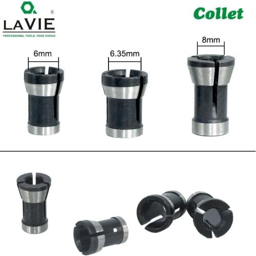 1Pc or3Pcs 6mm 6.35mm 8mm Engraving machine chuck Trimming machine chuck Woodworking accessories conversion head